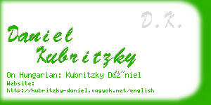 daniel kubritzky business card